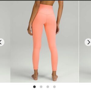 NWOT Lululemon Sunny Coral High-Rise Align Pants 25”
